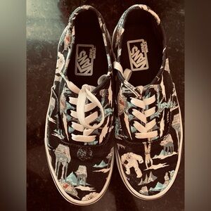 Vans Black and White Star Wars AT-AT Sneakers Mens 5.5 Womens 7
